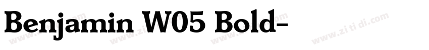 Benjamin W05 Bold字体转换